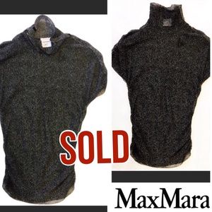 MaxMara Short Sleeve Mesh Black Top